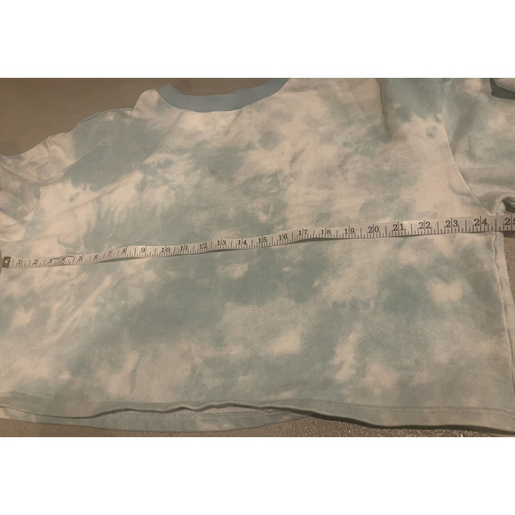 L'URV Solar Mist Womens Sweatshirt Size Large Turquoise 100%Cotton Yoga Pullover - Picture 9 of 11
